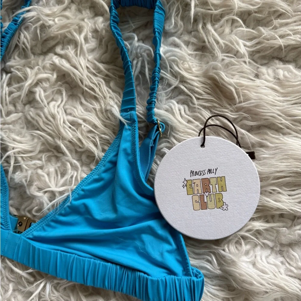 NWT Princess Polly Josie Blue Curve Bikini Set